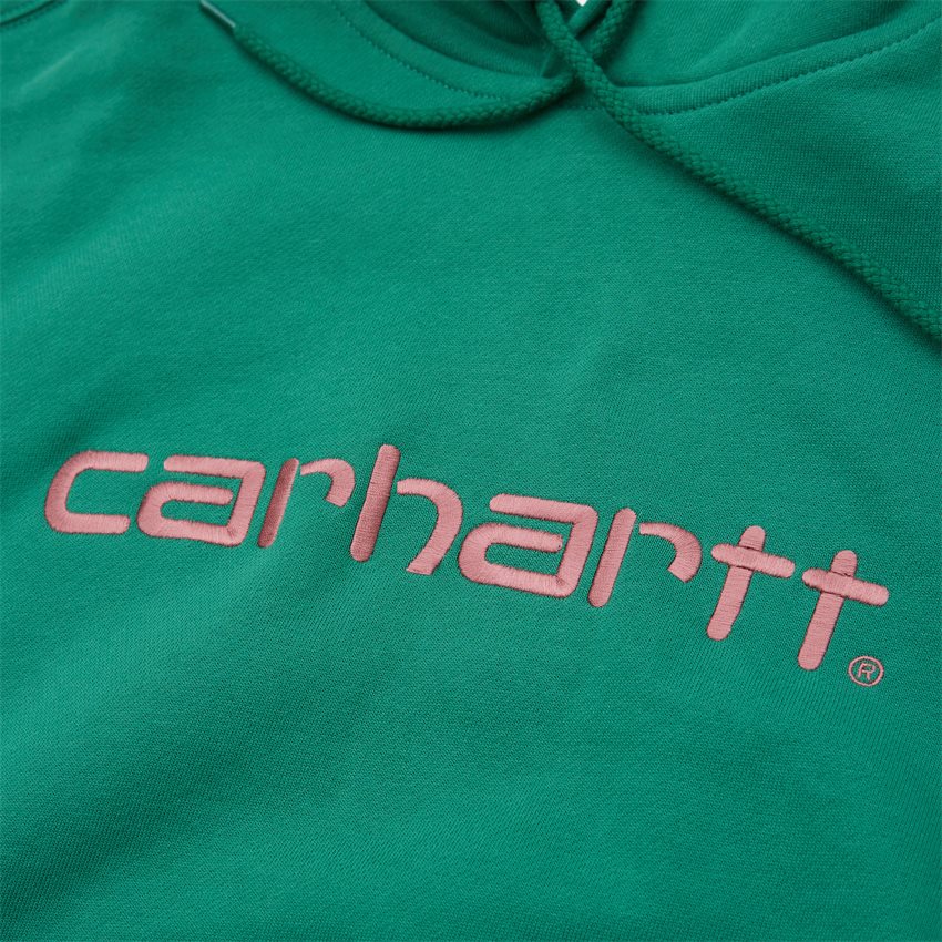 Carhartt WIP Women Sweatshirts W HOODED CARHARTT SWEATSHIRT I027476. BONSAI/MISTY BLUSH